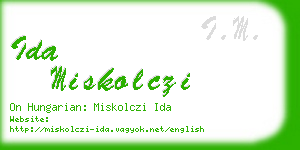 ida miskolczi business card
